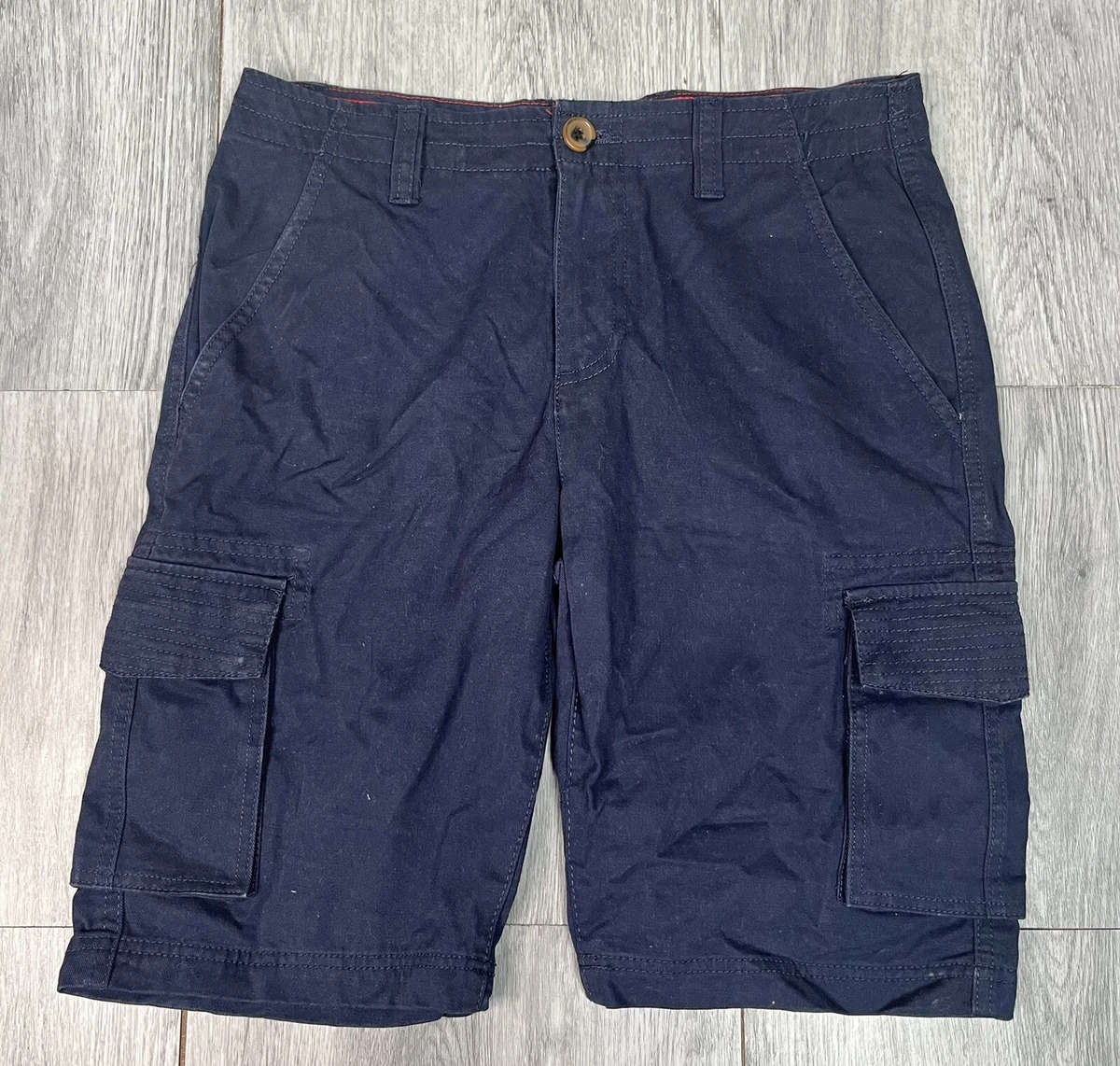 Mens navy blue cargo shorts sales