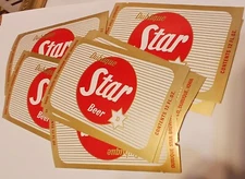 DUBUQUE STAR BEER BOTTLE NEW paper VINTAGE LABEL iowa Brewery RARE BREW LOT x 11
