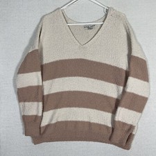Knox Rose V-Neck Striped Sweater Womens XXL Pullover