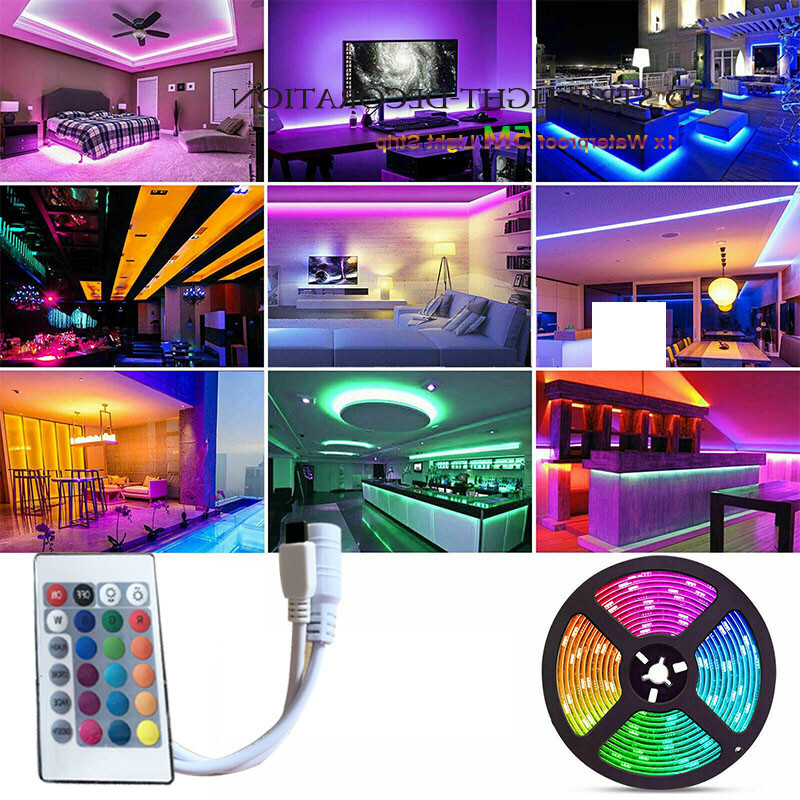 LED Strip Lights RGB 16ft Tiras Luz Para Decoracion Tira De Luces Waterproof kit-image