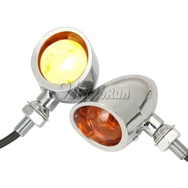 Chrome Retro Turn Signals Light For Honda VTX 1300 C R S RETRO VT700