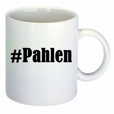 Kaffeetasse #Pahlen Hashtag Raute Keramik Höhe 9,5cm in Weiß