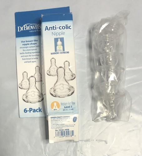 Natural Flow Level 3 schmale Babyflasche Silikon Brustwarze mittelschneller Durchfluss 6 m + 6er Pack - Bild 22 von 22