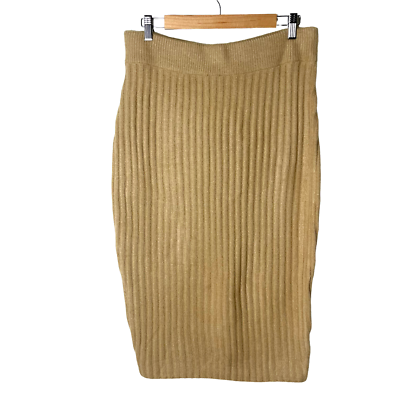 Nasty Gal Knitted Co-Ord Wide Ribbed High Waist Fitted Midi Pencil