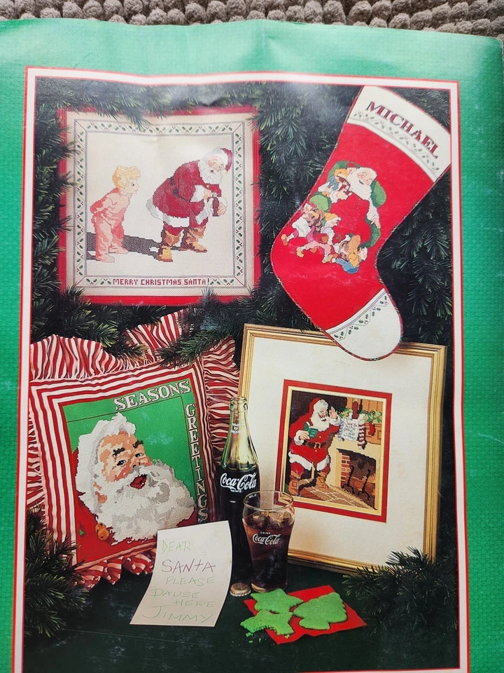 Coca Cola Santas punto de cruz gráfico colección, donde quiera que vaya, Pegaso, 5 diseños Foto 2 de 2