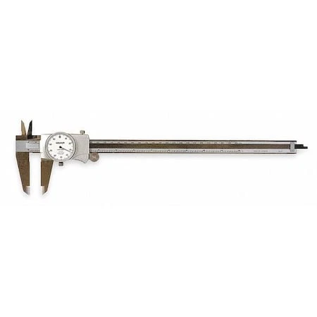 Mitutoyo 505-746Cal Dial Caliper,0-12 In,Cert