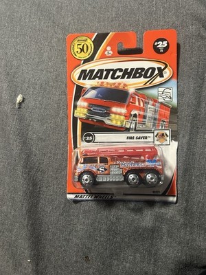 Matchbox #25 Fire Crusher Red Hot Heroes Series 2001 Super Splash Orange NIP