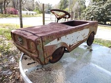Rusted Metal Mustang Vintage Pedal Car