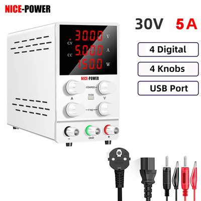 DC Lab Power Supply 30V 10A Adjustable Power Source for Phone Repair 24V 48V 72V
