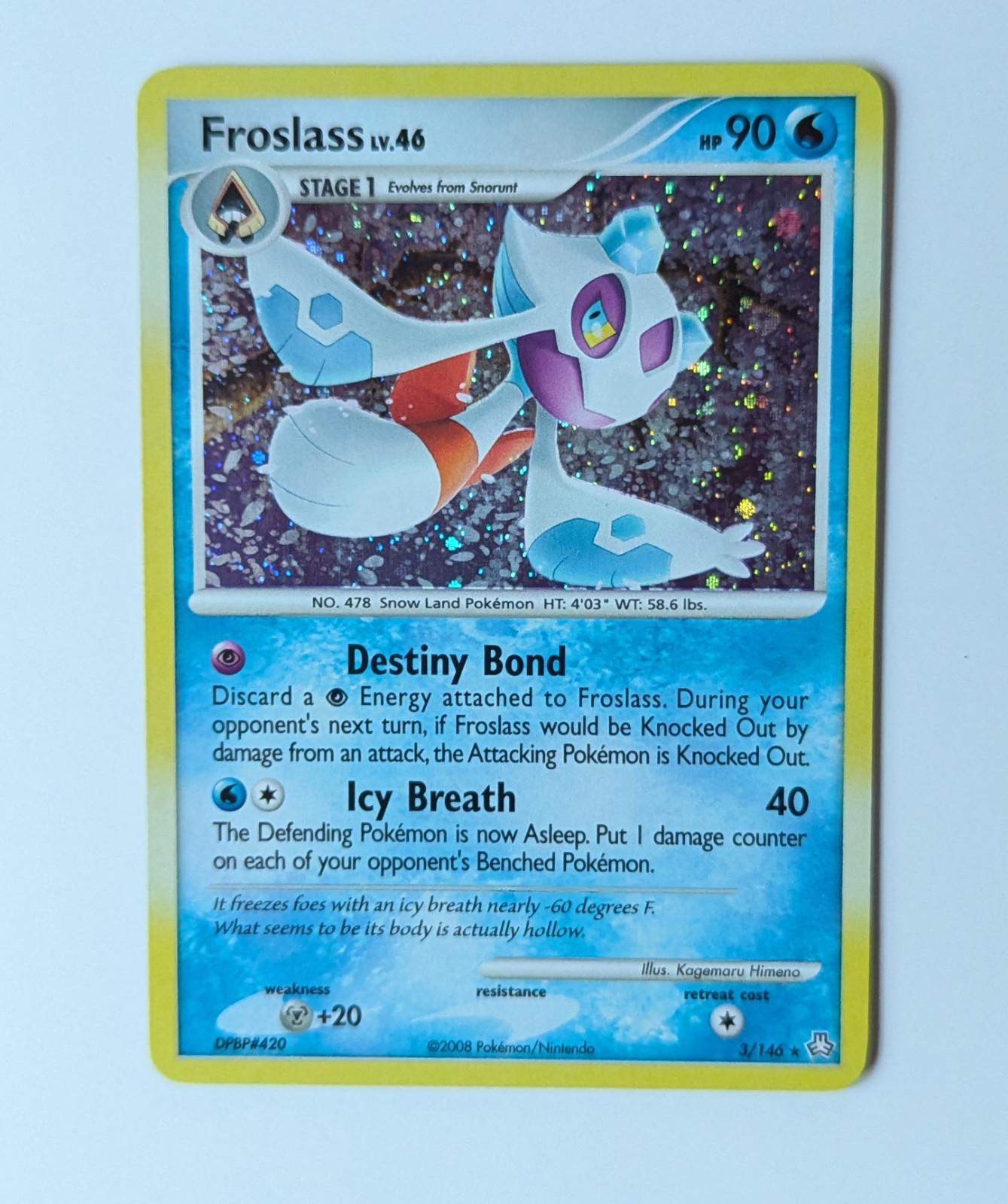 Froslass 3/146 Legends Awakened Holo Rare Pokemon Card NM