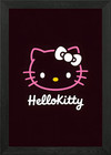 Hello Kitty Pink Outline Logo Framed Wall Art Poster Canvas Print Picture