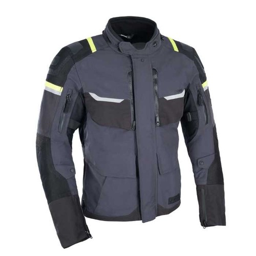 Oxford Stormland D2D Mens Laminated Waterproof Motorcycle Jacket Grey Black Fluo - Picture 1 of 4