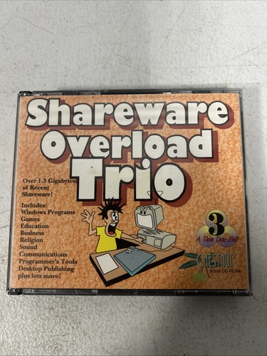 Shareware Overload Trio Over 1.5 Gigabytes Of Shareware Vol 1-3 1993 Preowned