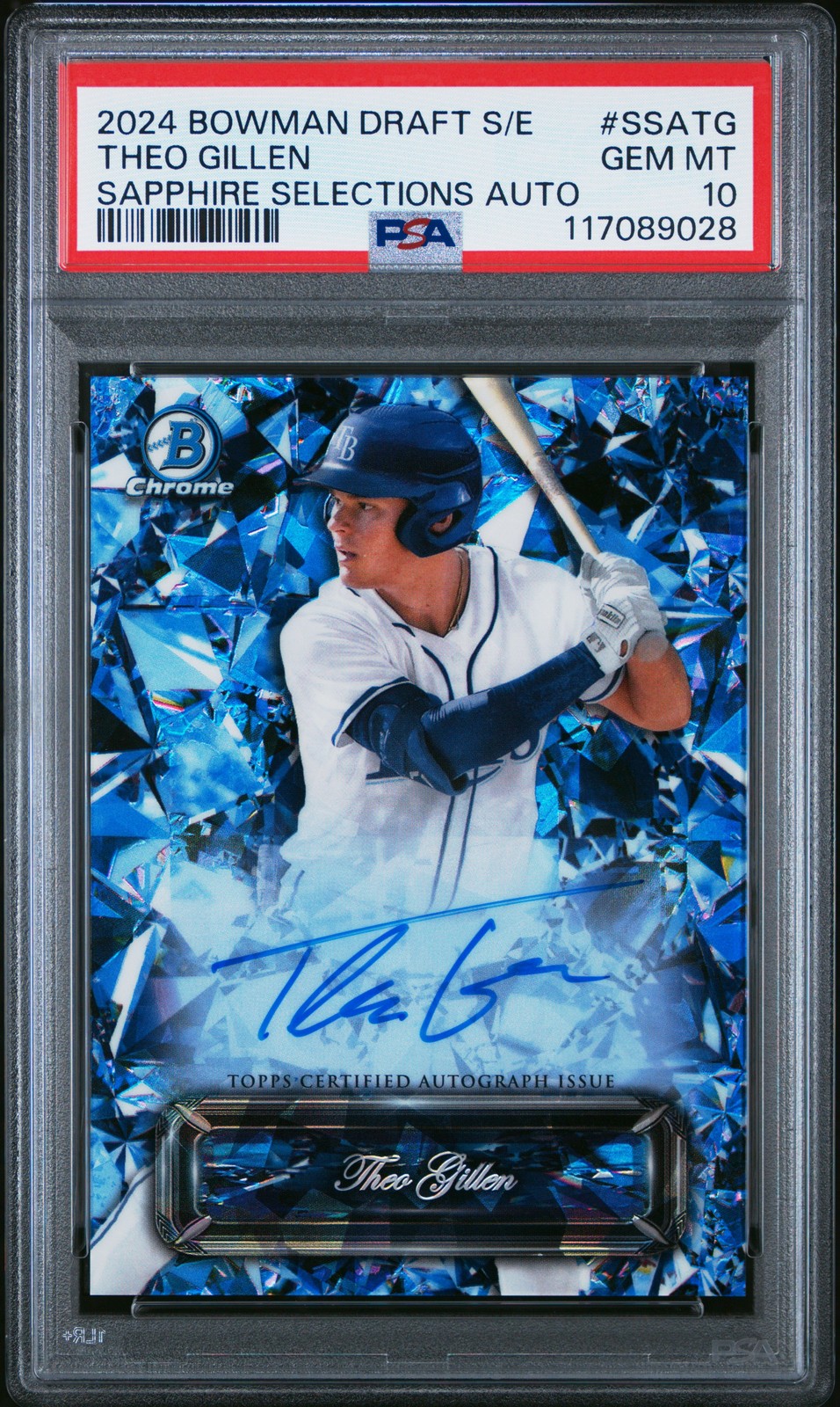2024 BOWMAN DRAFT SAPPHIRE ED SAPPHIRE SELECTIONS AUTOS THEO GILLEN PSA 10