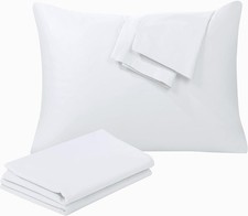 100 Egyptian Cotton Standard Pillow Protectors Set of 2Pack, White