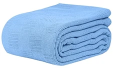 Linteum Textile Hospital Thermal SNAGLESS Spread Blanket, 100% Cotton