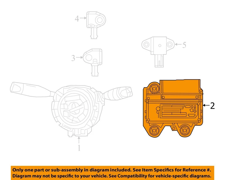 Jeep Cherokee 2015 airbag airbag unidad de módulo de control OEM Foto 4 de 4
