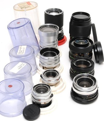 Lot of 9 vintage lenses for Collectors and Tinkers - NOTTESTED
