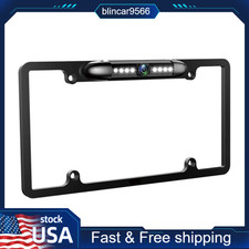 License Plate Metal Frame Rear View Backup Camera CMOS Night Vision HD LED New