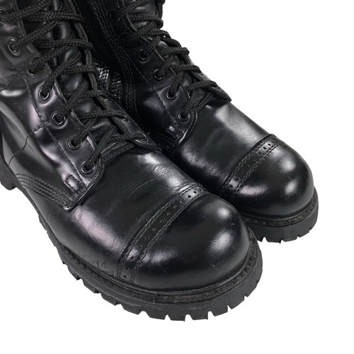 Corcoran 985 Combat 10" Jump Boots Mens 9.5 M Side Zip Black Leather Made In USA - Picture 6 of 12