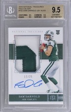 2018 National Treasures Sam Darnold Holo Silver True RPA Patch Auto /25 BGS 9.5