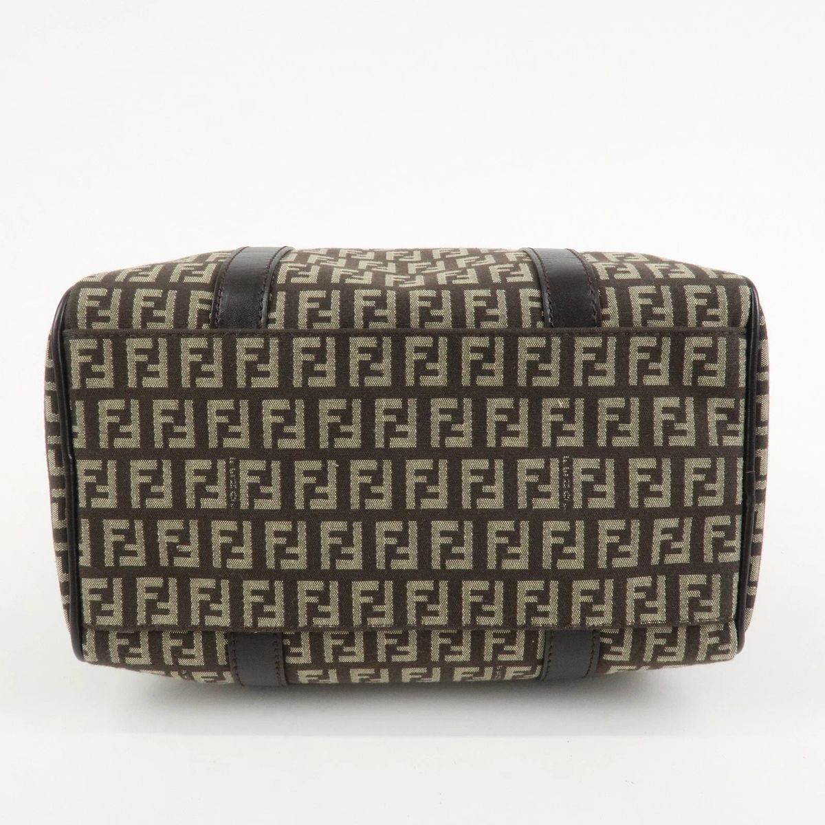 FENDI Zucchino Canvas Leather Handbag Boston Bag 8BL068 Women From Japan thumbnail 5