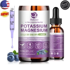 Potassium Magnesium Liquid Drop Triple Magnesium Complex Plus Potassium 200mg