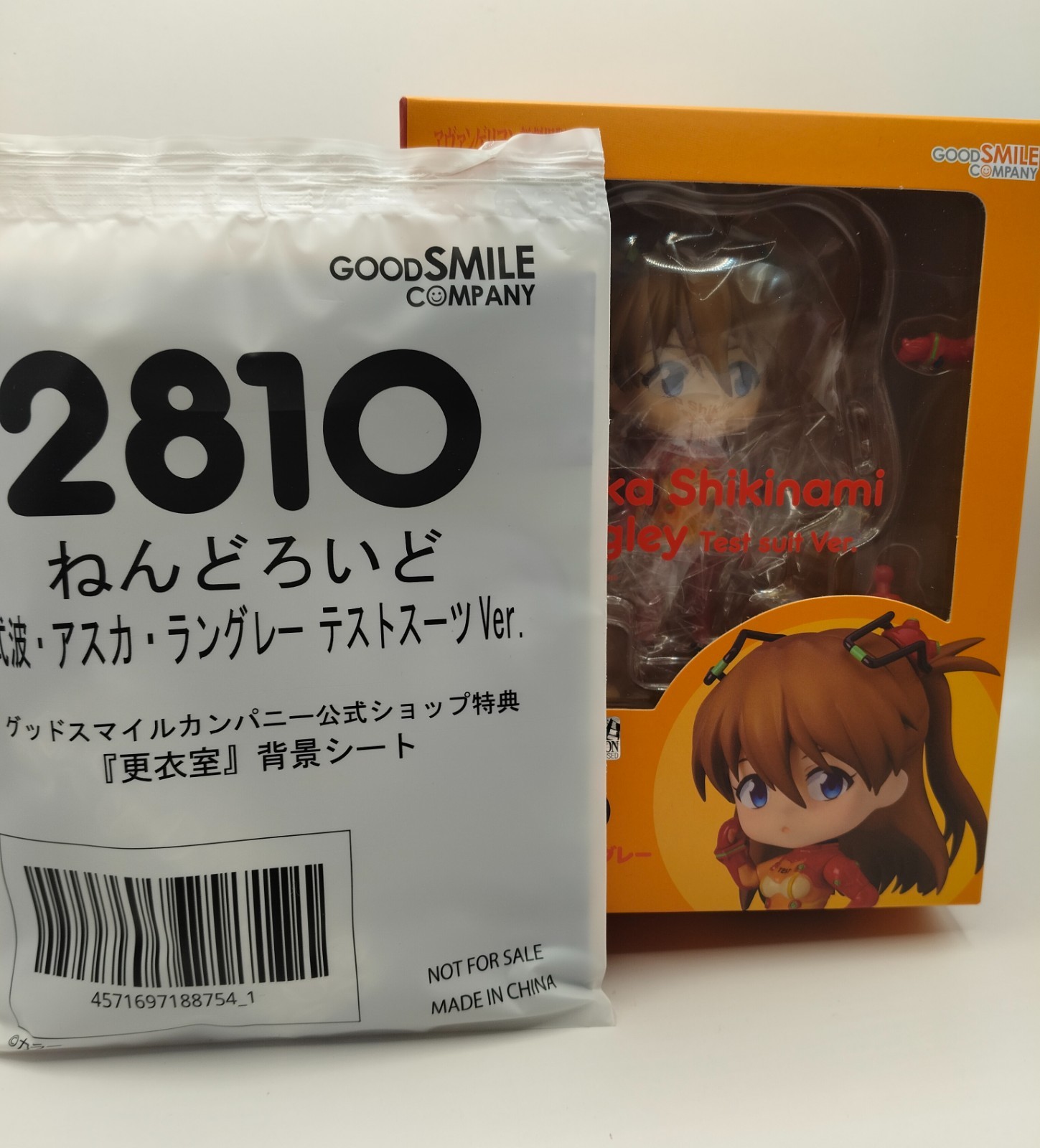 EVANGELION ASUKA SHIKINAMI LANGLEY TEST SUIT VER. NENDOROID #2810 FIGURE + BONUS