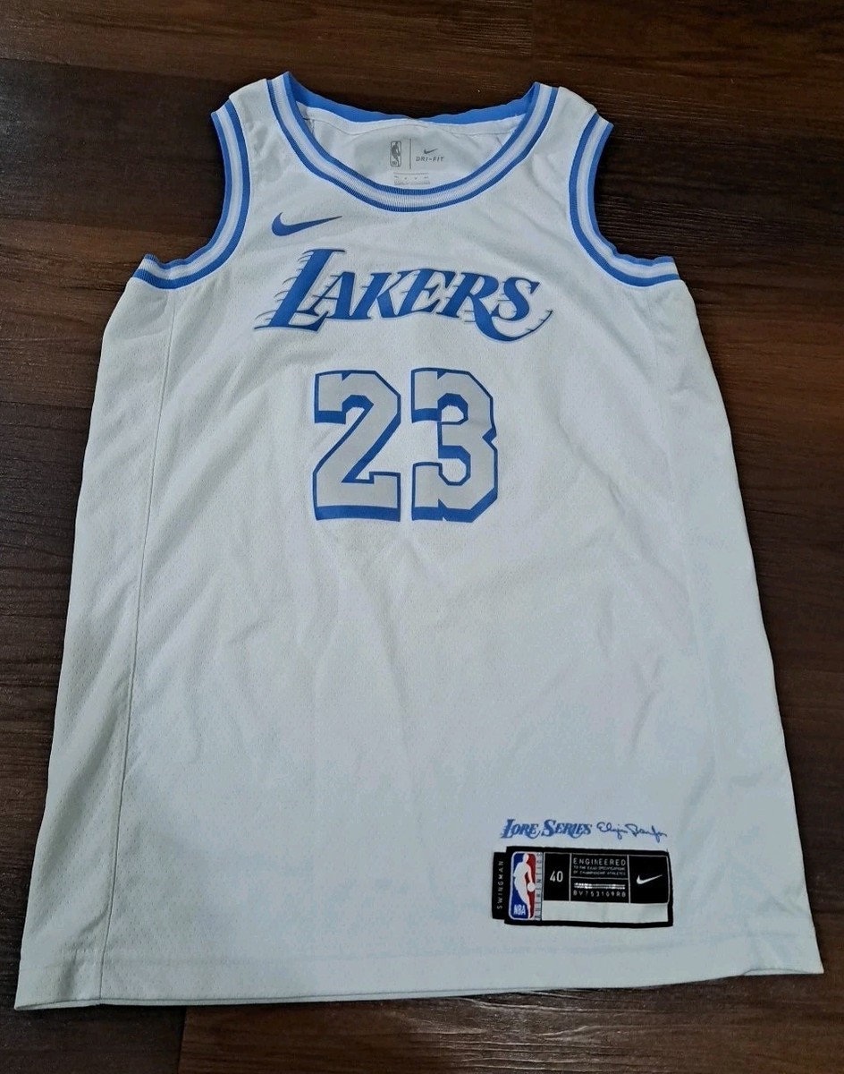 Nike Los Angeles Lakers City Edition Lebron James Swingman Jersey
