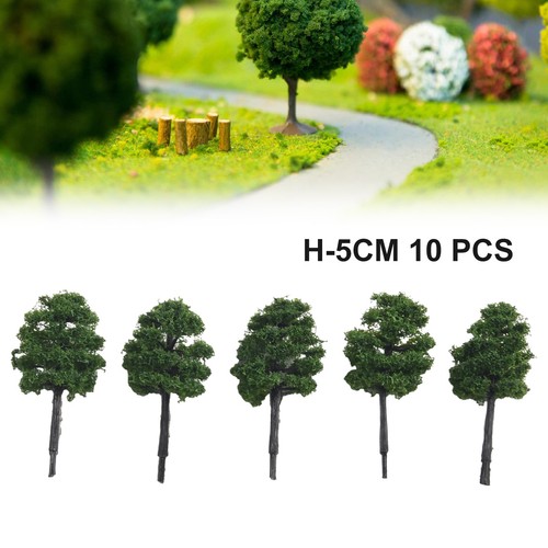 Maqueta de árboles verdes de 5 cm para paisaje arquitectónico y decoración de carreteras (paquete de 10) - Imagen 9 de 19