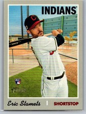 Eric Stamets 2019 Topps Heritage Cleveland Indians #514 RC