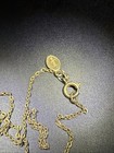 Vintage Signed Avon Gold Tone Leaf & Pearl Round Pendant Necklace — photo 6