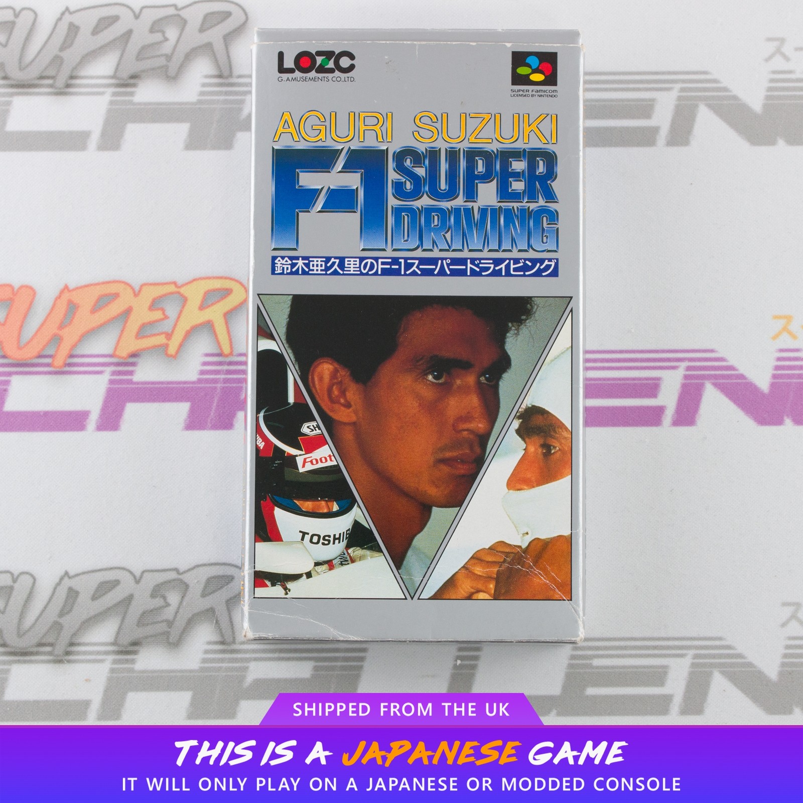 Aguri Suzuki F1 Super Driving Super Famicom SNES SFC NTSC-J Japanese | UK Seller