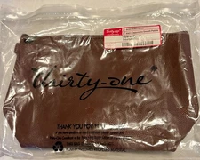 New Thirty One Tapered Pouch  Cappuccino Smooth Pebble