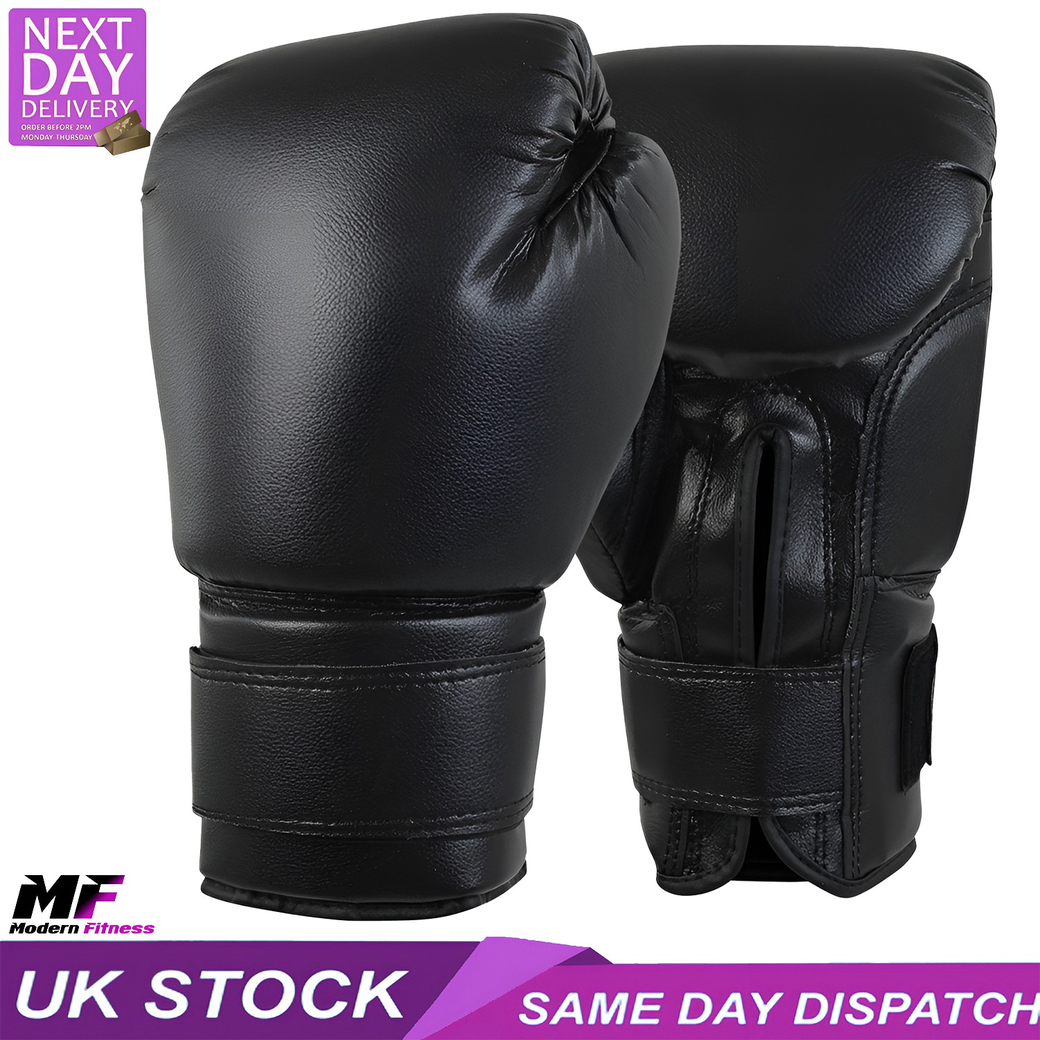 12oz Boxing Gloves Punching Bag Sparring Mitts Muay Thai MMA Kickboxing Training - Image 2