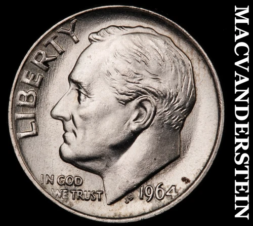 1964 Roosevelt Dime- Silver Choice Gem Brilliant Uncirculated  #i4123