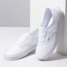 Vans Authentic Shoes True White Unisex Classic Canvas VN000EE3W00 Skate Shoes