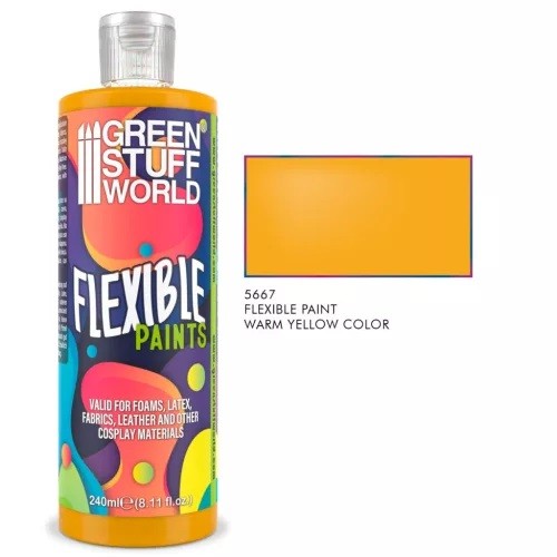 Green Stuff World GSW5667 - Flexible Paint Warm Yellow 240Ml - New