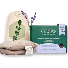 Glow Heating Pad with Flaxseed  Lavender for Hot  Cold Therapy, Microwavabl...