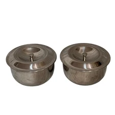 Vollrath Stainless Steel Serving Bowls with Lids Set 2 Vintage 6835 Kitchenware