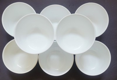 8 Winter Frost White Super Soup/Cereal 6 1/4'' Bowls Corelle by Corning Ware