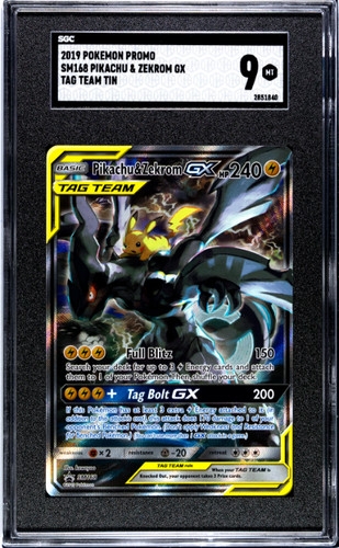 Pikachu & Zekrom-GX graded SGC 9 for sale on eBay