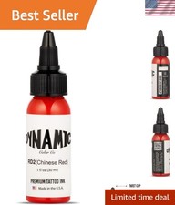 Professional 1 oz Tattoo Ink in Chinese Red - Sterilized Lot-Numbered