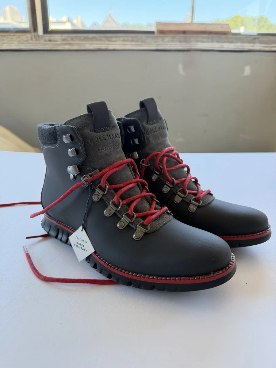 Cole Haan Zerogrand Black Leather Boots with Red Laces NWT lightweight boot Cole Haan Zerogrand Boots Mens Size 11.5 M Black Leather  main image 3