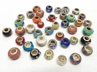 Marked 925 Multicolor Charm Slide Bead Lot, Assorted Materials
