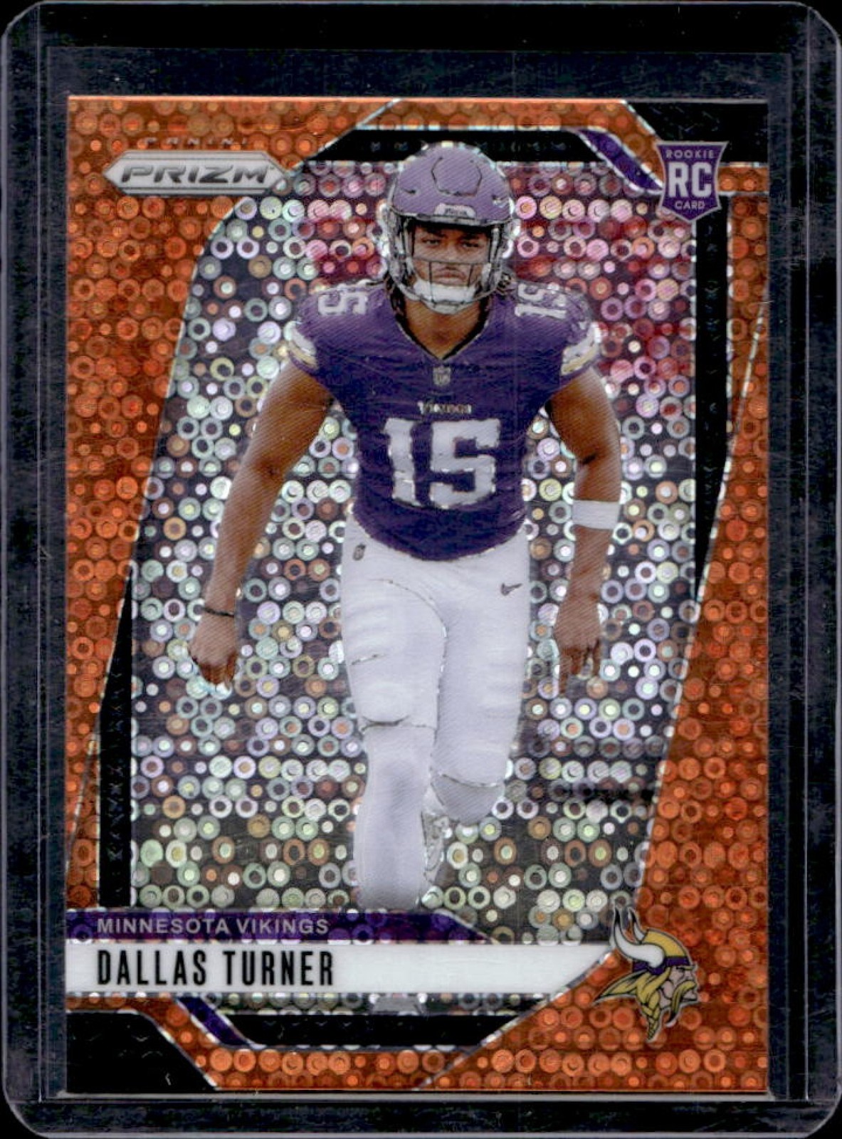 2024 Prizm Dallas Turner RC Disco Rookie #324 Vikings