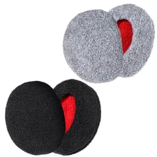 2 Pairs Bandless Ear Muffs Winter Earmuffs Windproof Ear Warmers Fleece Medium