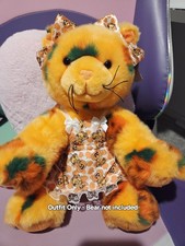 OUTFIT ONLY Build A Bear Pumpkin Kitty Vault Dress Accessories Halloween Kawai