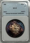 1884 $1 Morgan Silver Dollar - Beautiful Obverse Toning!!