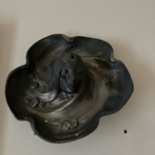 ART NOUVEAU WMF DECORATIVE BOWL and wall hanging 14cm A/F pewter - Picture 9 of 9